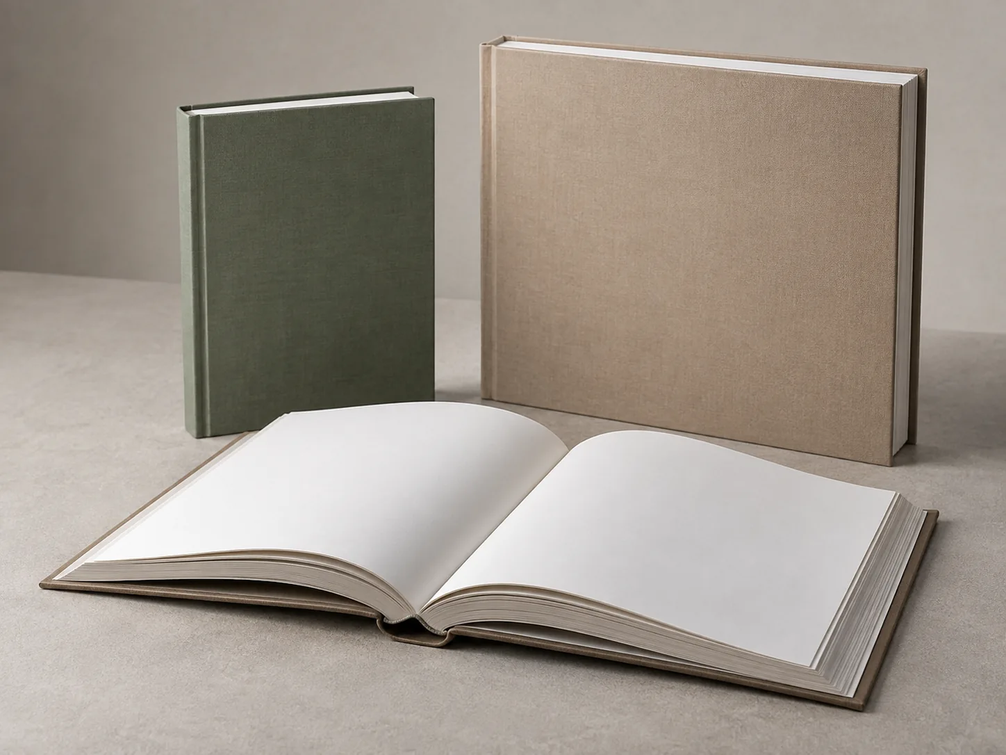 Физические книжные прототипы разных пропорций