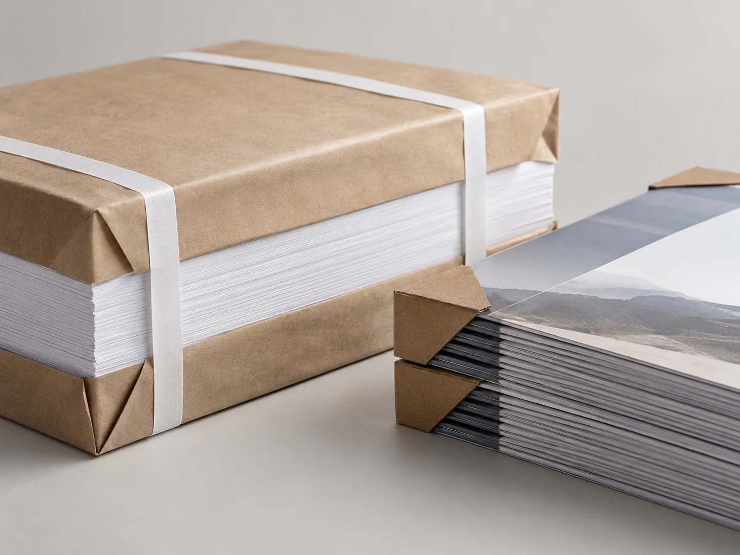 Стопки полиграфии с защищёнными краями